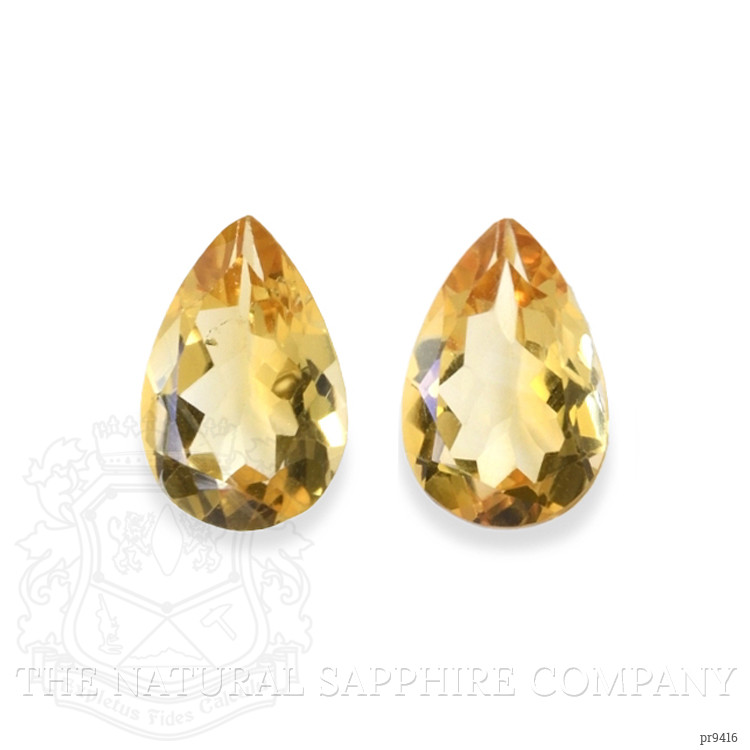 9.23 Ct.Tw. Citrine Pair from Ceylon (Sri Lanka)