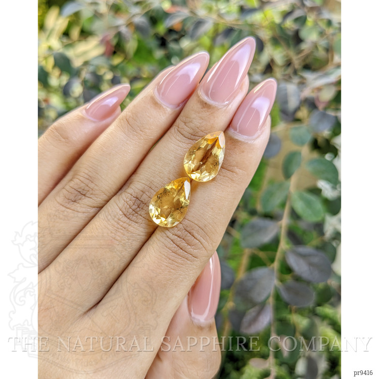 9.23 Ct.Tw. Citrine Pair from Ceylon (Sri Lanka)
