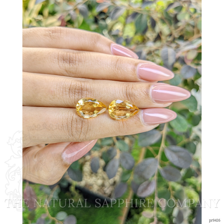 9.23 Ct.Tw. Citrine Pair from Ceylon (Sri Lanka)
