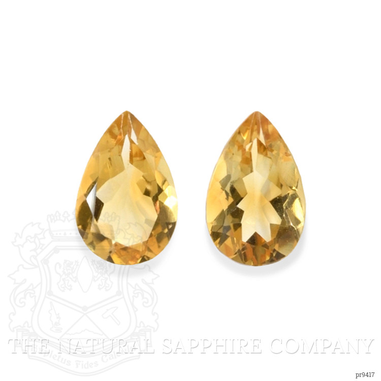 9.86 Ct.Tw. Citrine Pair from Ceylon (Sri Lanka)