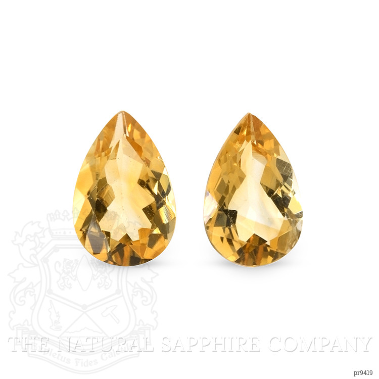 9.19 Ct.Tw. Citrine Pair from Ceylon (Sri Lanka)