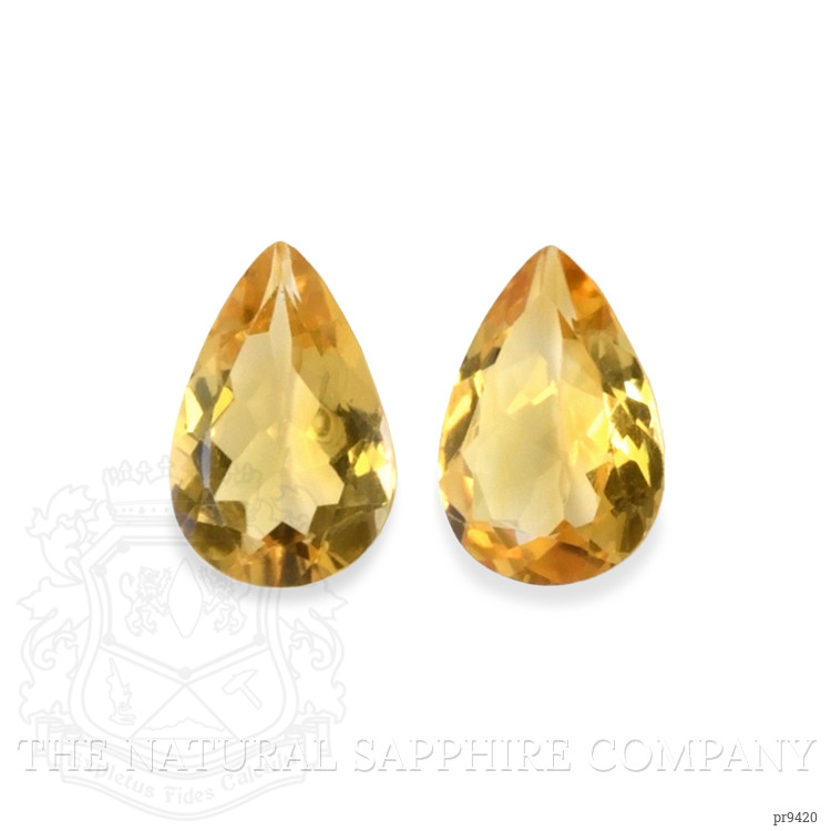 8.68 Ct.Tw. Citrine Pair from Ceylon (Sri Lanka)