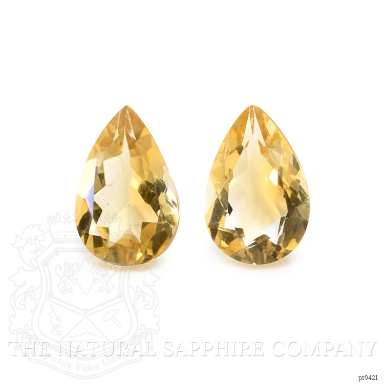 9.17 Ct.Tw. Citrine Pair from Ceylon (Sri Lanka)