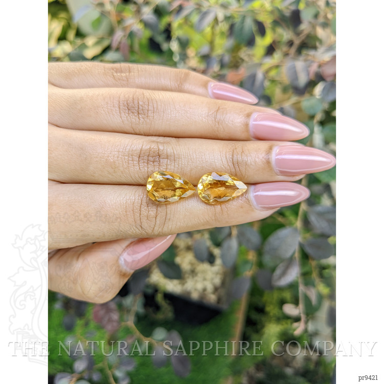 9.17 Ct.Tw. Citrine Pair from Ceylon (Sri Lanka)