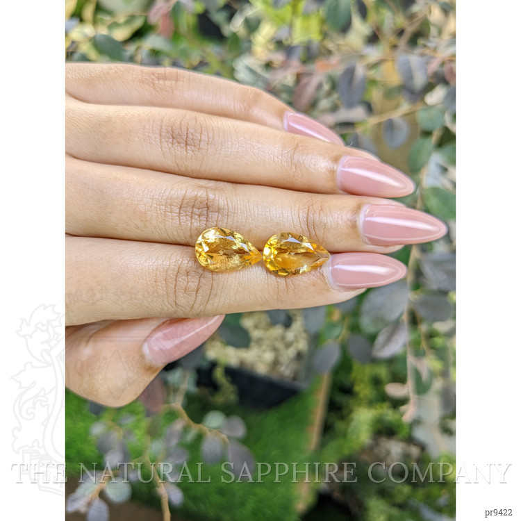 8.85 Ct.Tw. Citrine Pair from Ceylon (Sri Lanka)