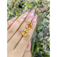 8.85&nbsp;Ct.Tw.Total Carat Weight Citrine Pair from Ceylon (Sri Lanka) Life Style