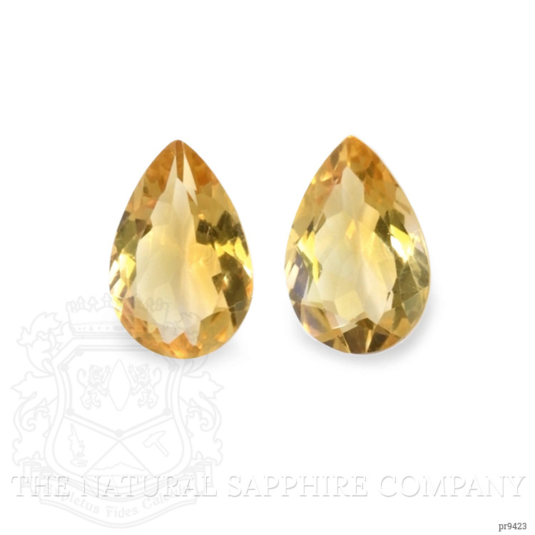 8.69 Ct.Tw. Citrine Pair from Ceylon (Sri Lanka)