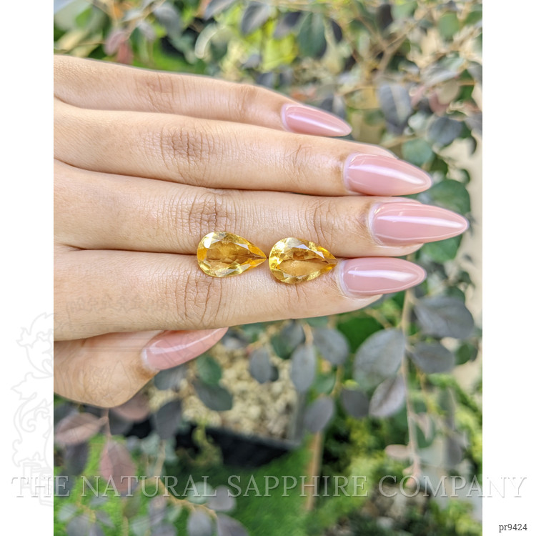 8.36 Ct.Tw. Citrine Pair from Ceylon (Sri Lanka)