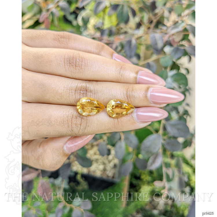9.28 Ct.Tw. Citrine Pair from Ceylon (Sri Lanka)