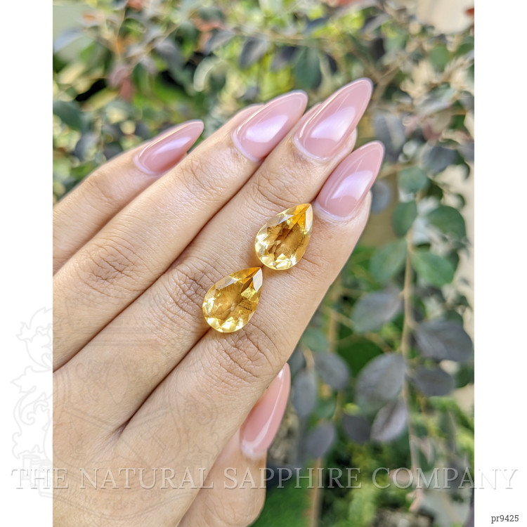 9.28 Ct.Tw. Citrine Pair from Ceylon (Sri Lanka)