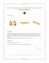 9.44 Ct.Tw.Total Carat Weight Citrine Pair from Ceylon (Sri Lanka) Appraisal