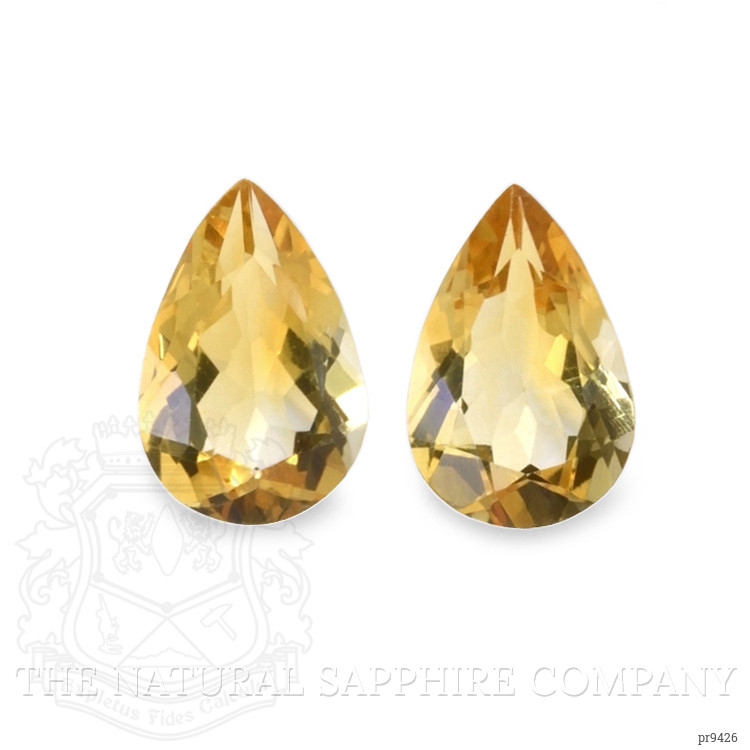 9.44 Ct.Tw. Citrine Pair from Ceylon (Sri Lanka)