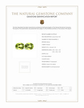 2.90 Ct.Tw.Total Carat Weight Green Peridot Pair from Ceylon (Sri Lanka) Scan Report