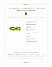 2.90 Ct.Tw.Total Carat Weight Green Peridot Pair from Ceylon (Sri Lanka) Scan Report