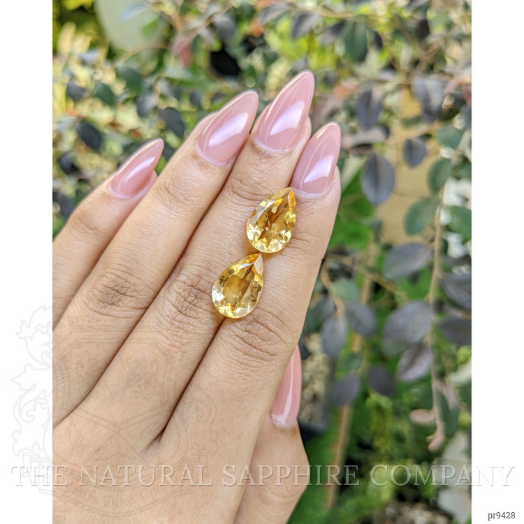 8.98 Ct.Tw. Citrine Pair from Ceylon (Sri Lanka)