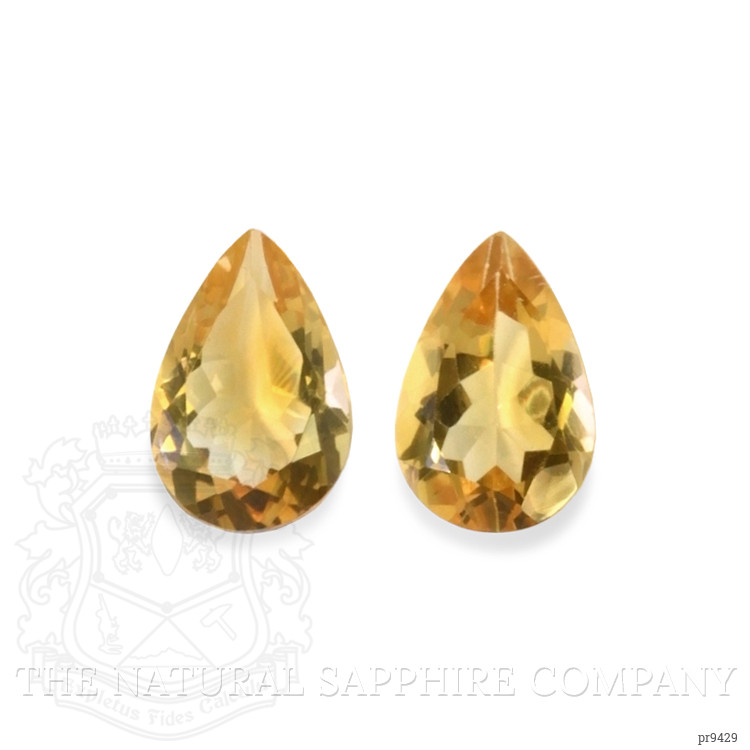 9.57 Ct.Tw. Citrine Pair from Ceylon (Sri Lanka)