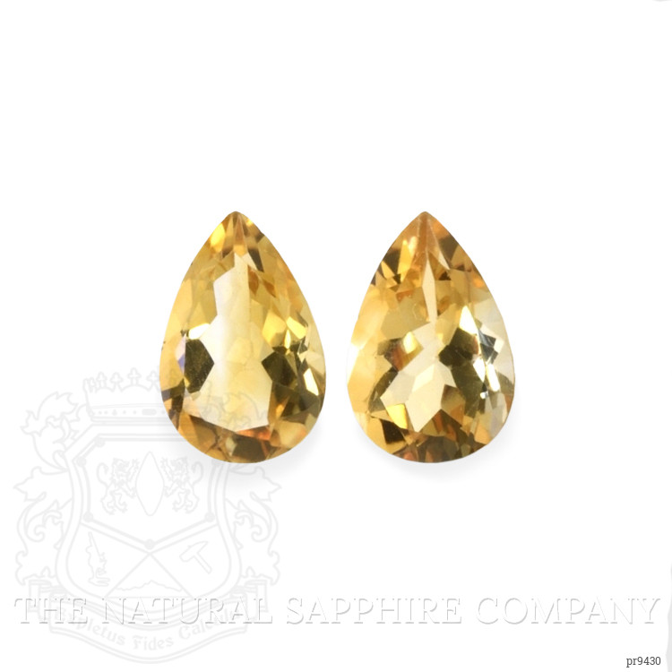 9.93 Ct.Tw. Citrine Pair from Ceylon (Sri Lanka)