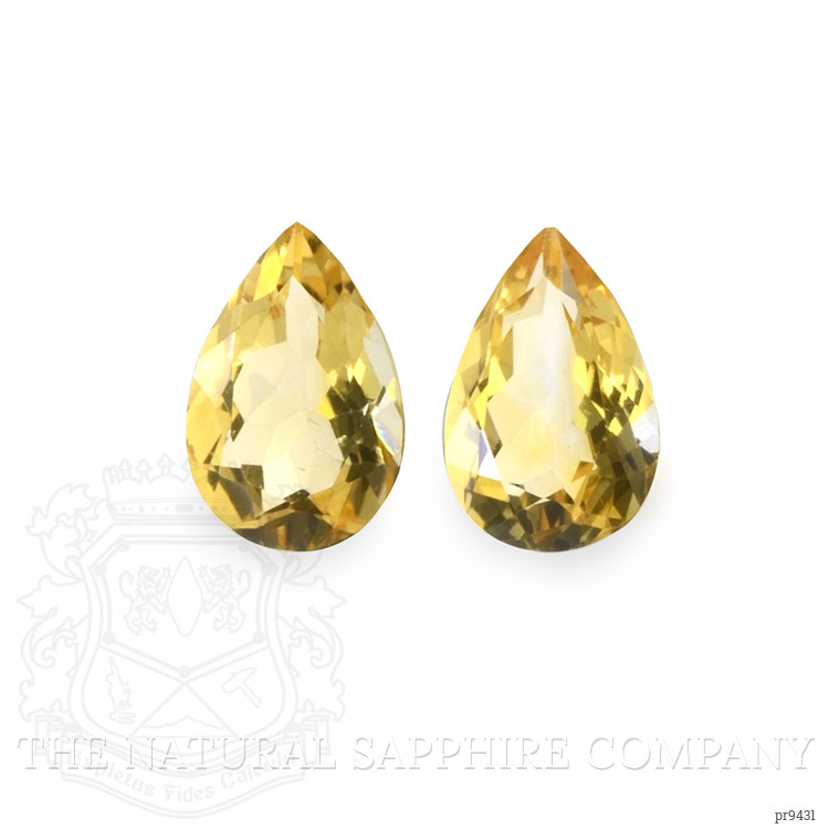 9.59 Ct.Tw. Citrine Pair from Ceylon (Sri Lanka)
