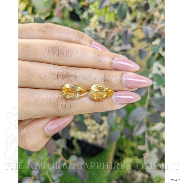 10.07 Ct.Tw. Citrine Pair from Ceylon (Sri Lanka)
