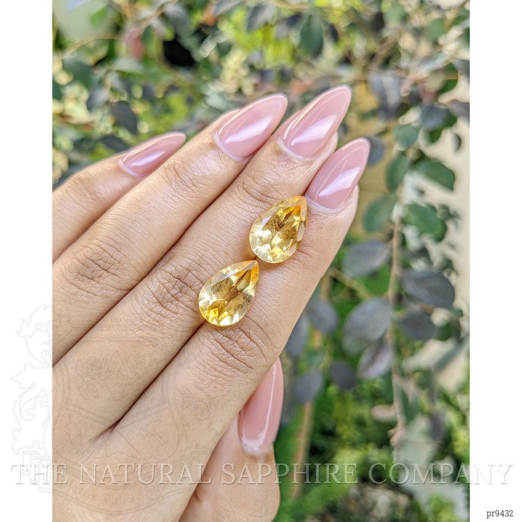 10.07 Ct.Tw. Citrine Pair from Ceylon (Sri Lanka)