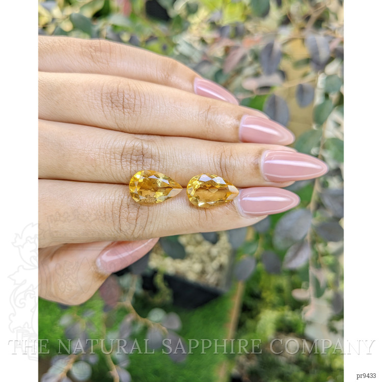 10.17 Ct.Tw. Citrine Pair from Ceylon (Sri Lanka)