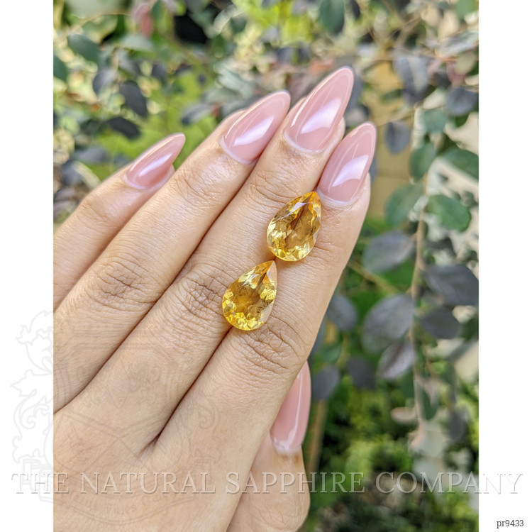 10.17 Ct.Tw. Citrine Pair from Ceylon (Sri Lanka)