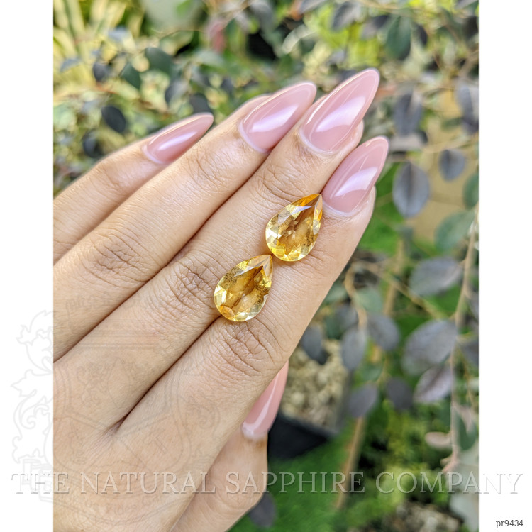 8.63 Ct.Tw. Citrine Pair from Ceylon (Sri Lanka)