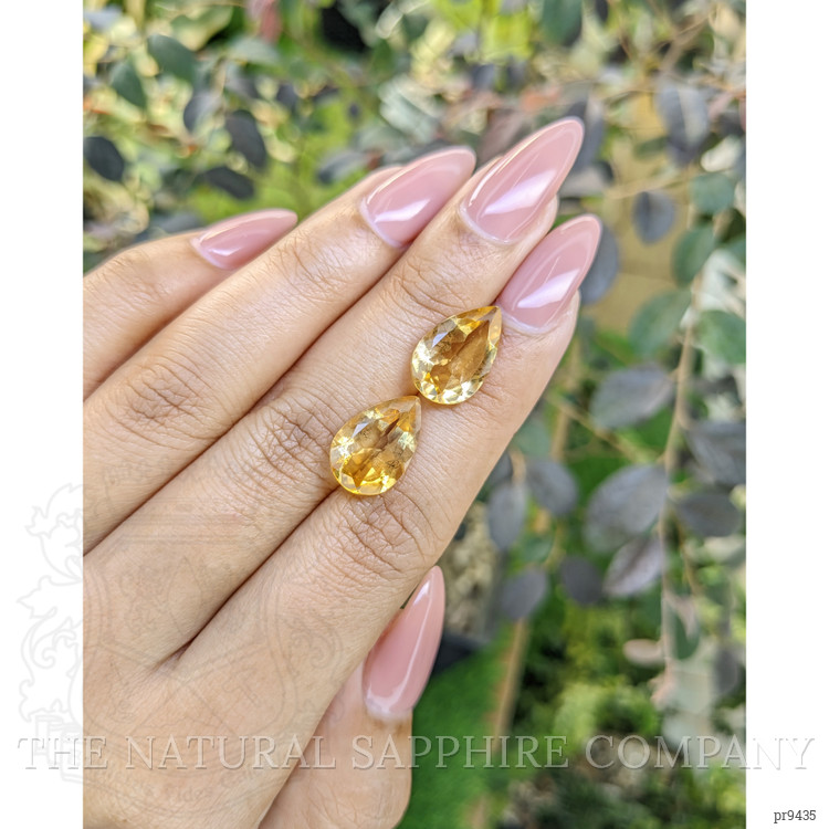 8.56 Ct.Tw. Citrine Pair from Ceylon (Sri Lanka)