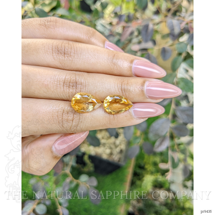 8.56 Ct.Tw. Citrine Pair from Ceylon (Sri Lanka)