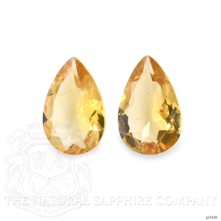 8.58 Ct.Tw. Citrine Pair from Ceylon (Sri Lanka)