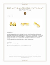 8.13 Ct.Tw.Total Carat Weight Citrine Pair from Ceylon (Sri Lanka) Appraisal