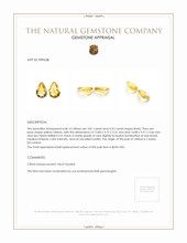 8.13 Ct.Tw.Total Carat Weight Citrine Pair from Ceylon (Sri Lanka) Appraisal