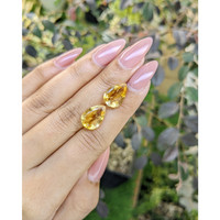 8.13&nbsp;Ct.Tw.Total Carat Weight Citrine Pair from Ceylon (Sri Lanka) Life Style