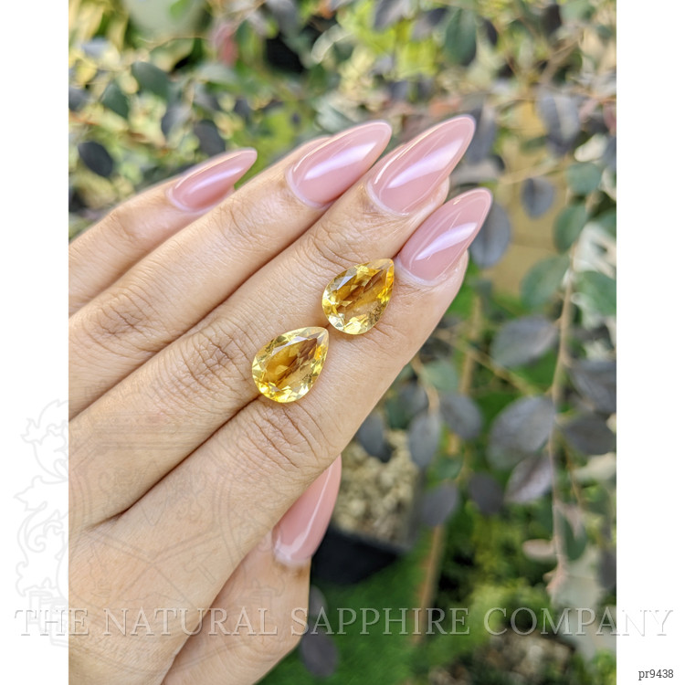8.13 Ct.Tw. Citrine Pair from Ceylon (Sri Lanka)