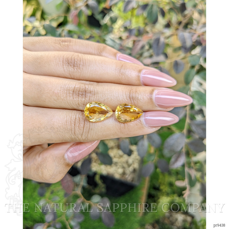8.13 Ct.Tw. Citrine Pair from Ceylon (Sri Lanka)