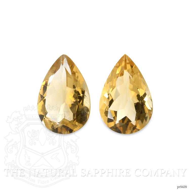 9.06 Ct.Tw. Citrine Pair from Ceylon (Sri Lanka)