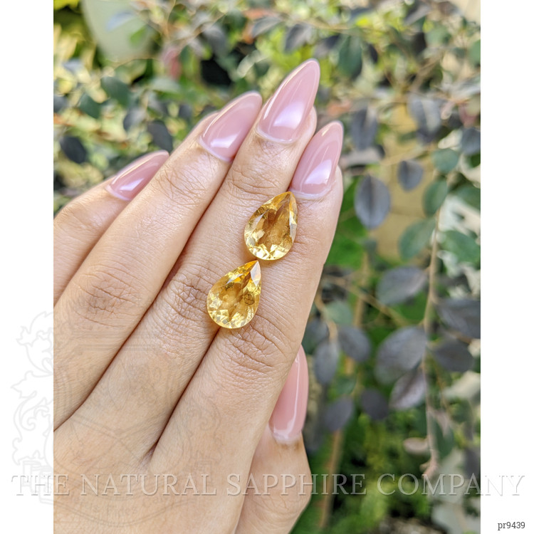 9.06 Ct.Tw. Citrine Pair from Ceylon (Sri Lanka)