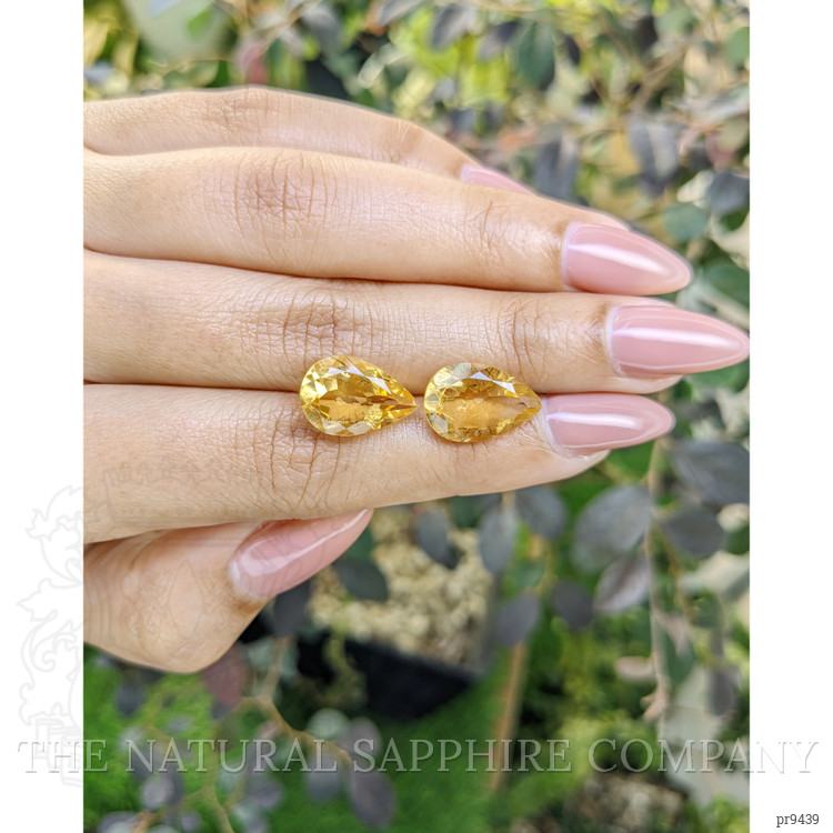 9.06 Ct.Tw. Citrine Pair from Ceylon (Sri Lanka)