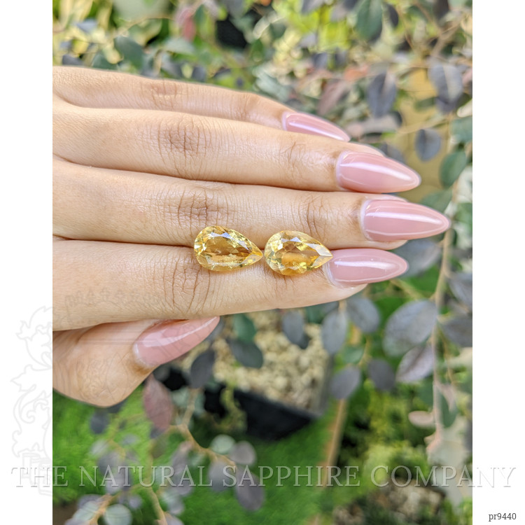 10.12 Ct.Tw. Citrine Pair from Ceylon (Sri Lanka)