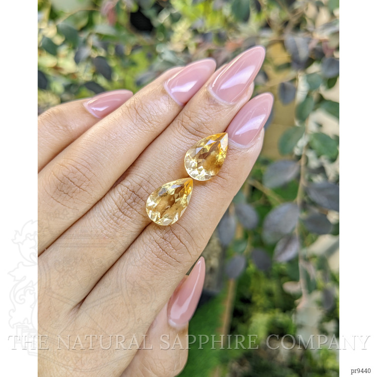 10.12 Ct.Tw. Citrine Pair from Ceylon (Sri Lanka)