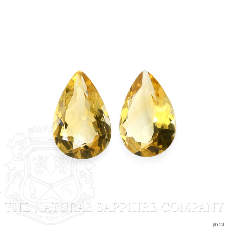 9.07 Ct.Tw. Citrine Pair from Ceylon (Sri Lanka)