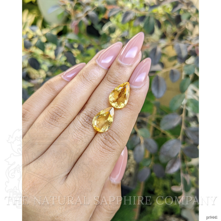 9.07 Ct.Tw. Citrine Pair from Ceylon (Sri Lanka)