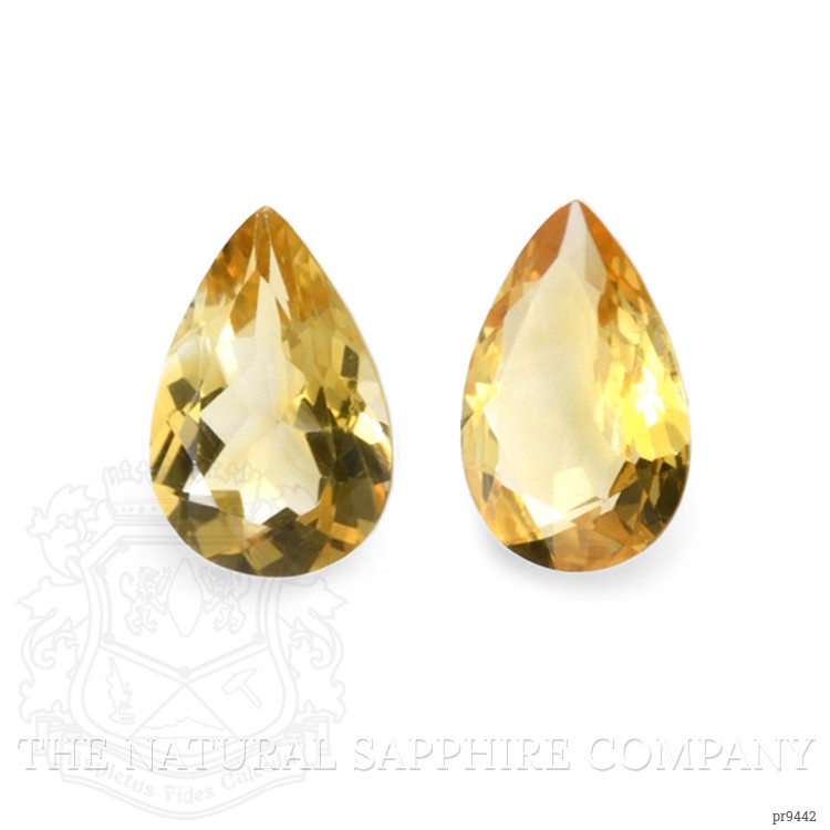 8.88 Ct.Tw. Citrine Pair from Ceylon (Sri Lanka)