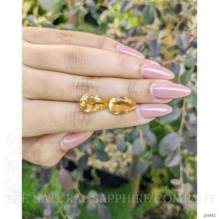 8.88 Ct.Tw. Citrine Pair from Ceylon (Sri Lanka)