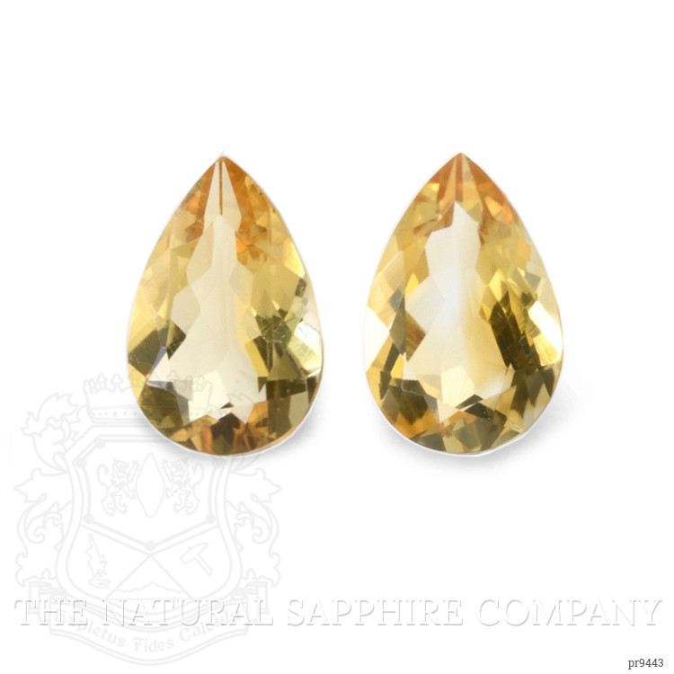 9.21 Ct.Tw. Citrine Pair from Ceylon (Sri Lanka)