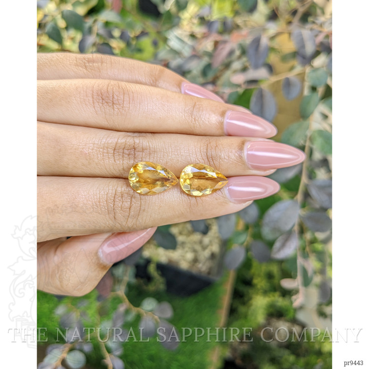 9.21 Ct.Tw. Citrine Pair from Ceylon (Sri Lanka)