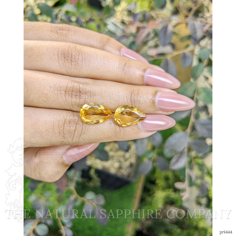 7.92 Ct.Tw. Citrine Pair from Ceylon (Sri Lanka)