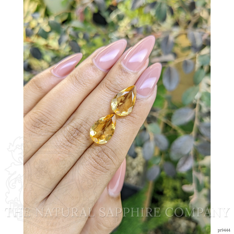 7.92 Ct.Tw. Citrine Pair from Ceylon (Sri Lanka)