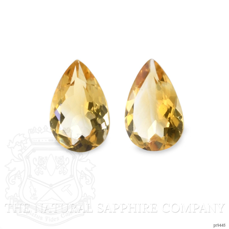 8.97 Ct.Tw. Citrine Pair from Ceylon (Sri Lanka)