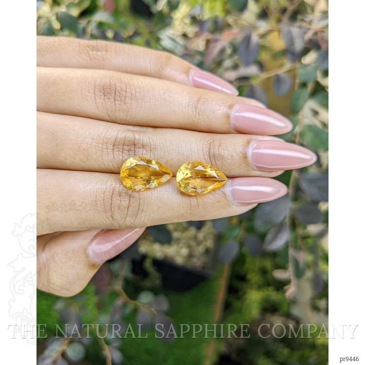 9.35 Ct.Tw. Citrine Pair from Ceylon (Sri Lanka)